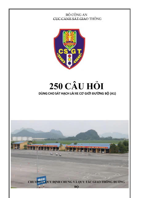✨ LÝ THUYẾT THI BẰNG LÁI XE (A & A2) CHỈ CÒN 250 CÂU!